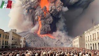Sicily, Italy is in chaos! Stromboli volcano explodes! ash and lava covered the city