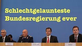 Pressekonferenz / Naive Fragen zu IWF, Merkel- & Massenüberwachung, BND, Adoption, Waffenexport & Cy